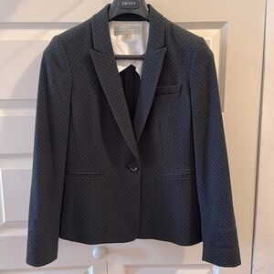 Tahari ASL Black polka dot blazer